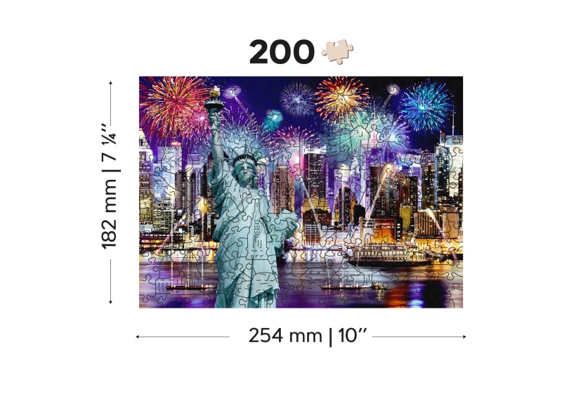 New York Bij Night Legpuzzel Houten Legpuzzel Houten Stukjes