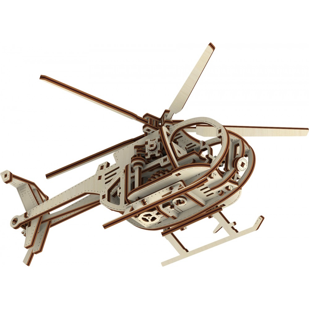 Helikopter, wooden.City helikopter, modelbouw wooden.city, 3d model