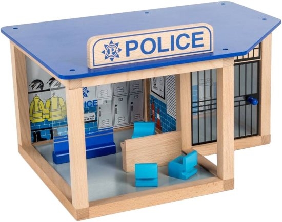 Zeeman Origineel Montgomery Politie bureau hout, Tidlo politiebureau, houten speelgoed