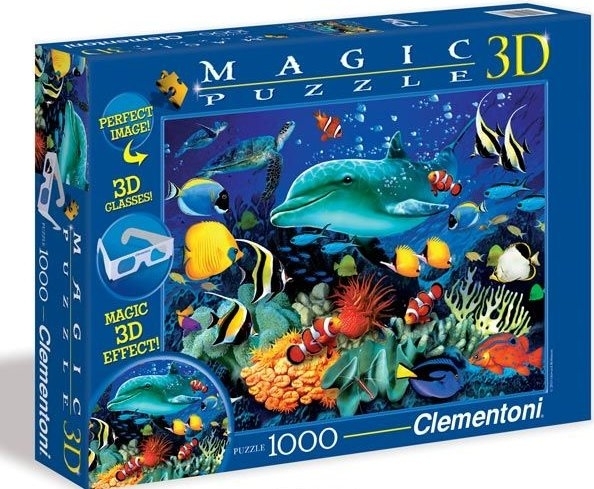 Ga wandelen inhalen alias Onderwater puzzel, 3D bril, puzzel met 3d bril, clementoni 3d puzzel